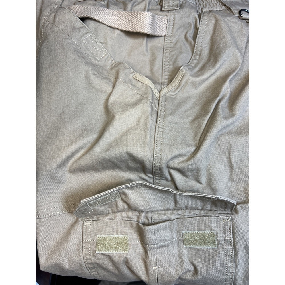 5.11 Tactical Cargo Pants 44x30ā Beige 74251 Cotton Elastic Waist Knee Pad Ready - Picture 13 of 16